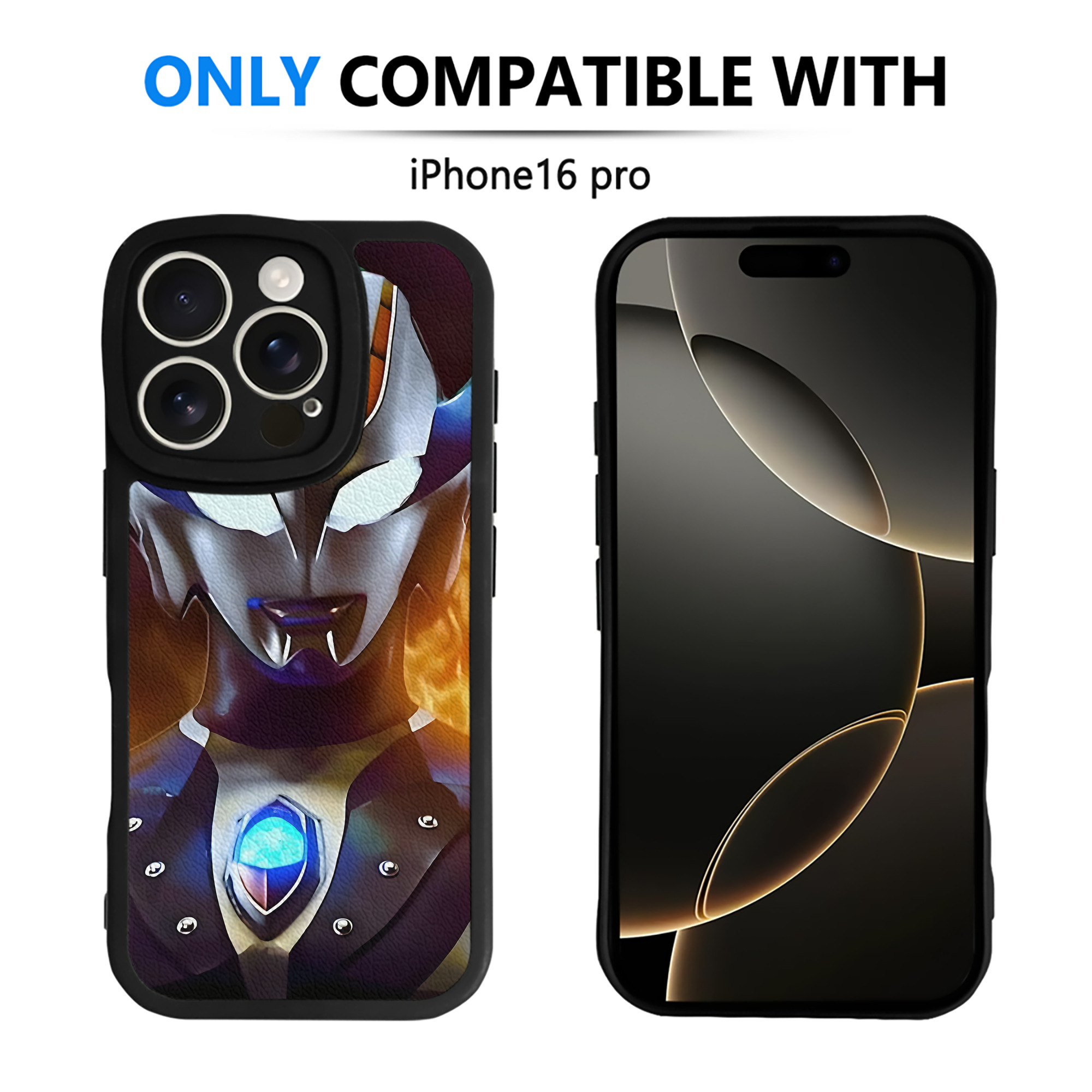 （画像用） ウルトラマン Ultraman 【iPhone 16シリーズ対応】シリコンスマホケース（レザー調） 材質：シリコン